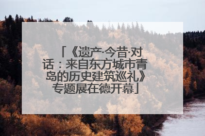 《遗产·今昔·对话：来自东方城市青岛的历史建筑巡礼》专题展在德开幕