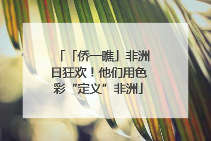 「侨一瞧」非洲日狂欢！他们用色彩“定义”非洲