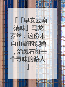 「早安云南·滇味」马龙荞丝：这份来自山野的馈赠，治愈着每一个寻味的游人