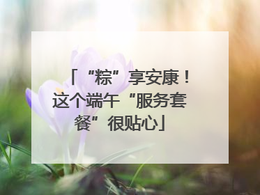 “粽”享安康！这个端午“服务套餐”很贴心