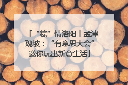 “粽”情洛阳丨孟津魏坡：“有意思大会”邀你玩出新意生活