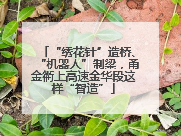 “绣花针”造桥、“机器人”制梁，甬金衢上高速金华段这样“智造”