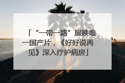 “一带一路”展映唯一国产片，《好好说再见》深入疗护病房