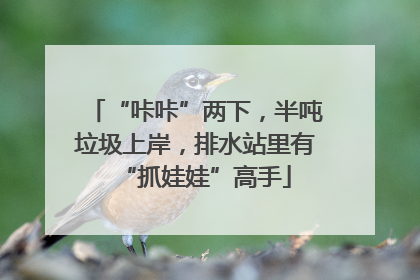 “咔咔”两下，半吨垃圾上岸，排水站里有“抓娃娃”高手