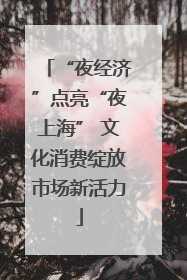 “夜经济”点亮“夜上海” 文化消费绽放市场新活力