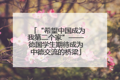 “希望中国成为我第二个家”——德国学生期待成为中德交流的桥梁