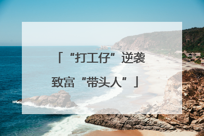 “打工仔”逆袭致富“带头人”