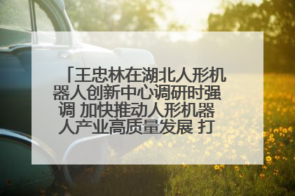 王忠林在湖北人形机器人创新中心调研时强调 加快推动人形机器人产业高质量发展 打造具有全国影响力的研发创新基地