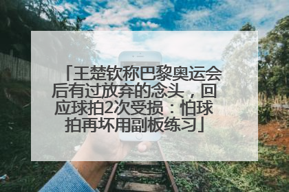 王楚钦称巴黎奥运会后有过放弃的念头，回应球拍2次受损：怕球拍再坏用副板练习