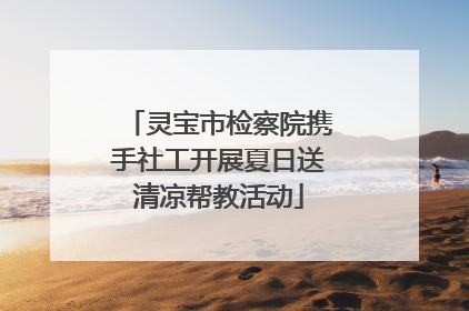 灵宝市检察院携手社工开展夏日送清凉帮教活动