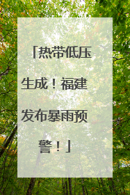 热带低压生成！福建发布暴雨预警！