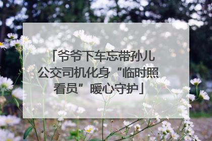 爷爷下车忘带孙儿 公交司机化身“临时照看员”暖心守护