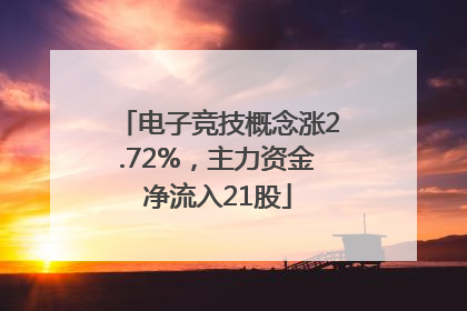 电子竞技概念涨2.72%，主力资金净流入21股