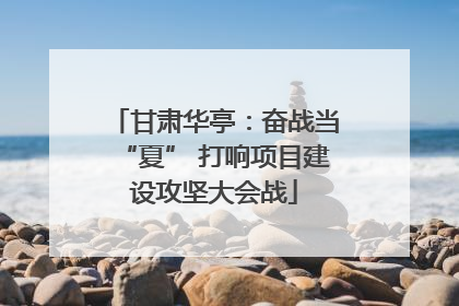 甘肃华亭：奋战当“夏” 打响项目建设攻坚大会战