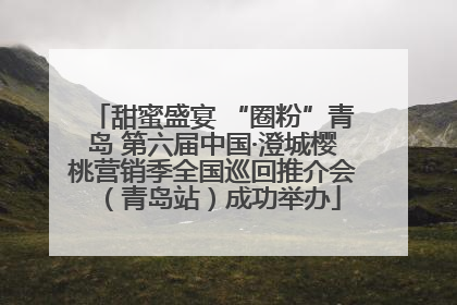 甜蜜盛宴 “圈粉”青岛 第六届中国·澄城樱桃营销季全国巡回推介会（青岛站）成功举办