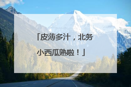 皮薄多汁，北务小西瓜熟啦！