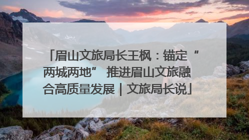眉山文旅局长王枫：锚定“两城两地” 推进眉山文旅融合高质量发展｜文旅局长说