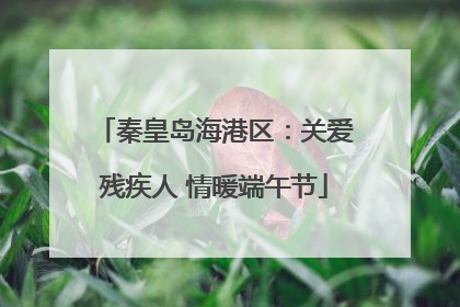 秦皇岛海港区：关爱残疾人 情暖端午节