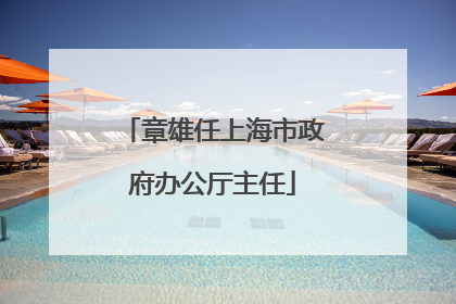 章雄任上海市政府办公厅主任