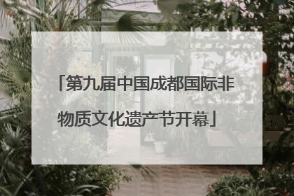第九届中国成都国际非物质文化遗产节开幕