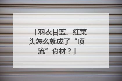 羽衣甘蓝、红菜头怎么就成了“顶流”食材？