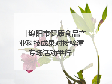 绵阳市健康食品产业科技成果对接梓潼专场活动举行