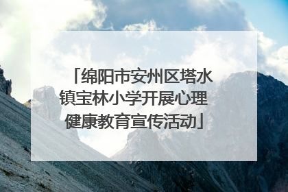 绵阳市安州区塔水镇宝林小学开展心理健康教育宣传活动