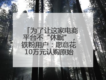 为了让这家电商平台不“休眠”，铁粉用户：愿意花10万元认购原始股“应援”