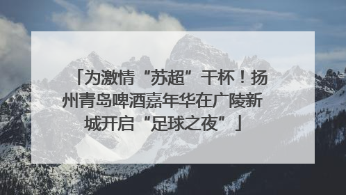 为激情“苏超”干杯！扬州青岛啤酒嘉年华在广陵新城开启“足球之夜”