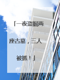 一夜盗掘两座古墓，三人被抓！