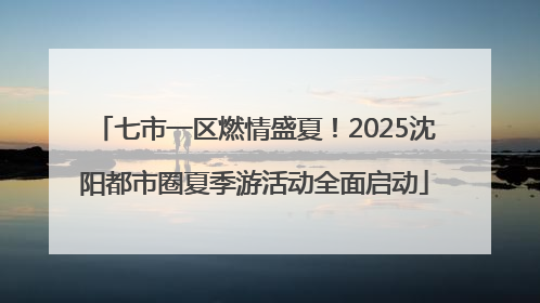 七市一区燃情盛夏！2025沈阳都市圈夏季游活动全面启动