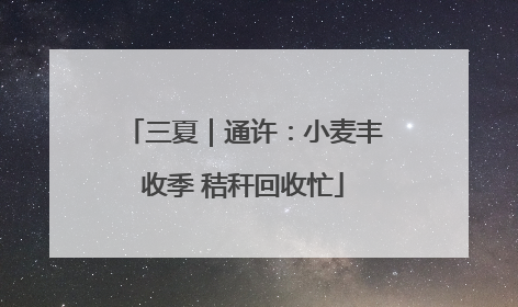 三夏｜通许：小麦丰收季 秸秆回收忙