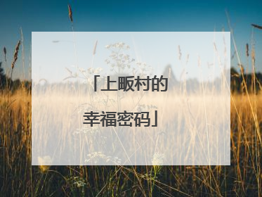 上畈村的幸福密码