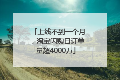 上线不到一个月，淘宝闪购日订单量超4000万