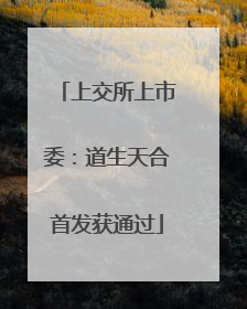 上交所上市委：道生天合首发获通过