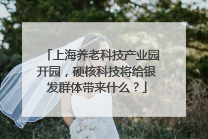 上海养老科技产业园开园，硬核科技将给银发群体带来什么？