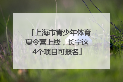 上海市青少年体育夏令营上线，长宁这4个项目可报名