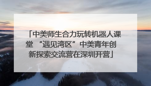 中美师生合力玩转机器人课堂 “遇见湾区”中美青年创新探索交流营在深圳开营