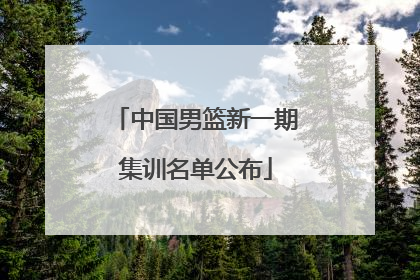 中国男篮新一期集训名单公布
