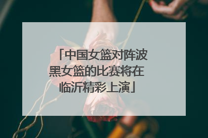 中国女篮对阵波黑女篮的比赛将在临沂精彩上演