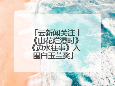 云新闻关注丨《山花烂漫时》《边水往事》入围白玉兰奖