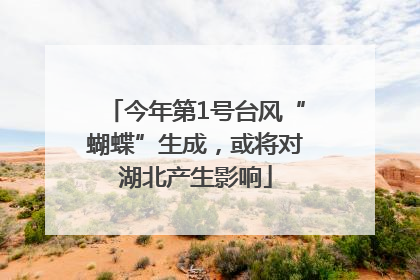 今年第1号台风“蝴蝶”生成，或将对湖北产生影响