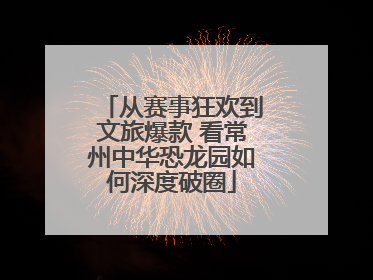 从赛事狂欢到文旅爆款 看常州中华恐龙园如何深度破圈
