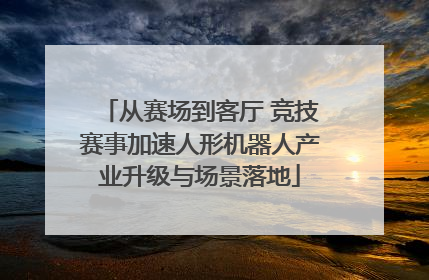 从赛场到客厅 竞技赛事加速人形机器人产业升级与场景落地