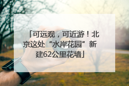 可远观，可近游！北京这处“水岸花园”新建62公里花墙