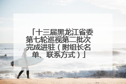 十三届黑龙江省委第七轮巡视第二批次完成进驻（附组长名单、联系方式）