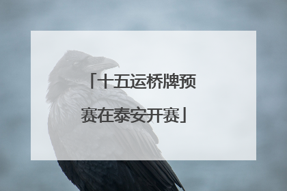 十五运桥牌预赛在泰安开赛
