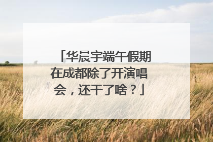 华晨宇端午假期在成都除了开演唱会，还干了啥？