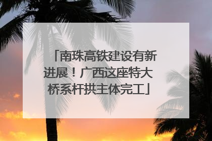 南珠高铁建设有新进展！广西这座特大桥系杆拱主体完工