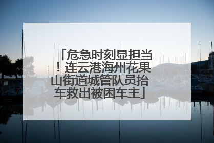 危急时刻显担当！连云港海州花果山街道城管队员抬车救出被困车主